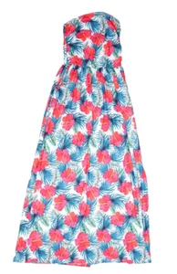 Leading Stars Womens Strapless Tube Top Maxi Dress Floral Boho Beach Dress S - Picture 1 of 12