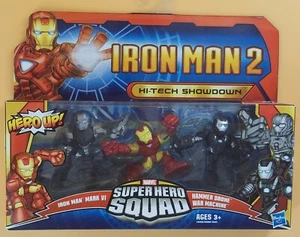 IRON MAN 2 SUPER HERO SQUAD. JUEGO DE CAJA SHOWDOWN DE ALTA TECNOLOGÍA. 3 FIGURAS. MARVEL NUEVO EN CAJA - Imagen 1 de 3