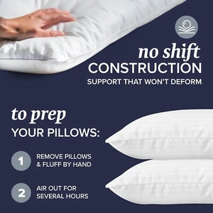 Juego de 2 almohadas de cama Beckham Hotel Collection tamaño estándar/queen alternativas - Imagen 1 de 11
