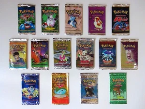 Pokemon Vintage Empty Booster Wrappers, 1 from each of the 1st 15 series WOTC - Picture 1 of 8