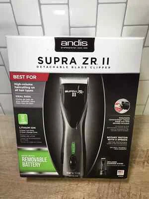 Andis Professional Supra ZR II Cordless Detachable Blade Clipper 79005 DBLC-2 - Image 1 of 2