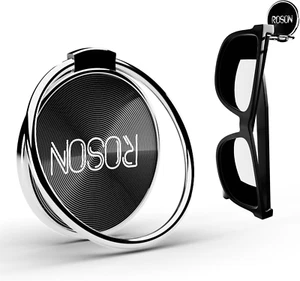 Sunglass Holder Clip for Car Dash, Metal-Alloy Glasses Clip, Black/Silver - Picture 1 of 12