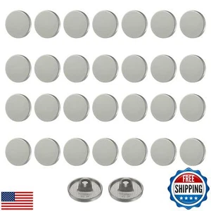 HARFINGTON 30pcs 20L Metal Round Flat Sewing Buttons 12mm Alloy Shank Craft R - Picture 1 of 5