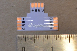 5050 RGB 4 PIN "T" Connector for LED Light Strips Right Angle 1 pc  - Picture 1 of 1