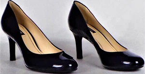 ALEX MARIE size 5.5M DAKATA midnight-blue patent-leather pumps leather uppers - Picture 1 of 12