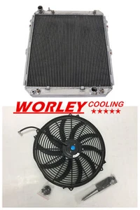 3ROW for Toyota Hilux surf KZN130 1KZ-TE 3.0 TD 1993-1995 Aluminum Radiator+fan - Picture 1 of 12