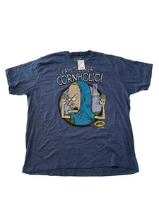 MTV Beavis And Butthead Blue T Shirt Regular Fit Men’s Size 2XL New With Tags - Picture 1 of 10
