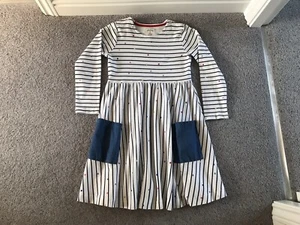 Joules Girls Nancy Spot Stripe Dress, Age 9-10 - Excellent Condition - Picture 1 of 15