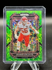 2022 Panini Prizm George Karlaftis No Huddle Neon Green Disco Rookie 2/5 RC SSP