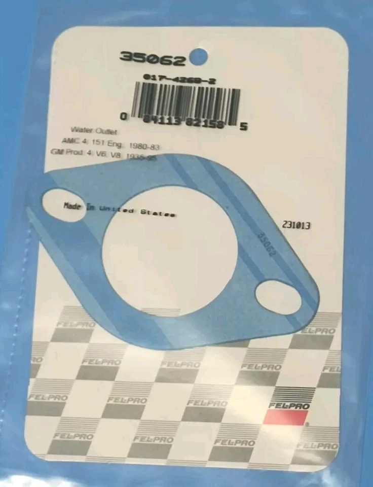 55-92 SBC CHEVY V8 302 307 305 350 400 TERMOSTATO CUELLO AGUA JUNTA FELPRO 35062 Foto 1 de 4