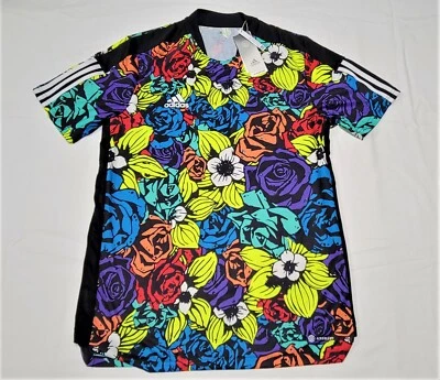 Camiseta deportiva Adidas para hombre originales Tiro fútbol floral poliéster HC3929  Foto 1 de 4