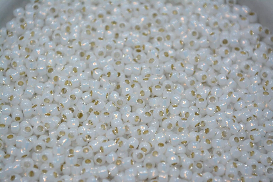 Toho Seed Beads 11/0 - Silver-Lined Milky White - Image 1 of 1
