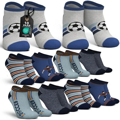 MEDOLY Kinder Sneaker Socken (10 Paar) mit 72% Baumwolle, kurz - für Mädchen & Jungen
