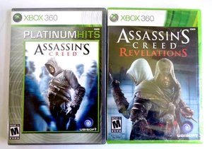 Lot 2 Xbox 360 Games Assassin's Creed Revelations (Sealed) Platinum Hits (Open) - Picture 1 of 14