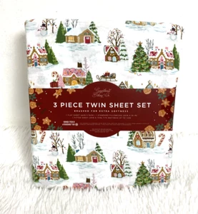 Envogue Lebkuchen Stadthaus Twin Bettwäsche Set Weihnachten Pastell 3 Teile Feiertage - Bild 1 von 9