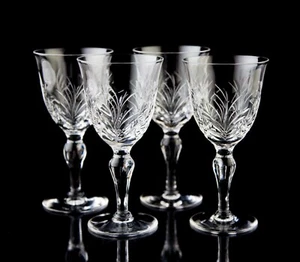 Stuart Aragon Rotweingläser 4er Set elegant Vintage Kristall signiert - Bild 1 von 4