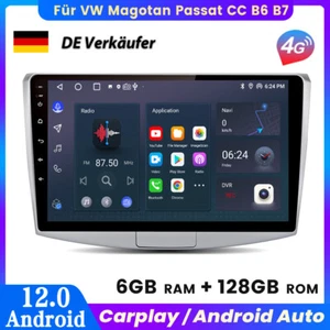 10.1" Android12 Carplay Autoradio Für VW Passat CC B6 B7 2010-2015 GPS Navi 128G - Bild 1 von 14