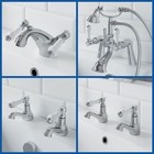 Traditional Bathroom Chrome Lever Handle Basin Mono Twin Sink Bath Shower Taps