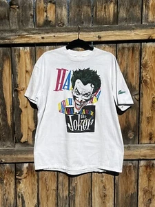 1987 DC Comics The Joker HA HA HA Single Stitch Stedman XL White  - Picture 1 of 9