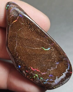 Polished Boulder Opal Koroit Multicolour Opal Matrix 64.9 Ct Lapidary Australian - Bild 1 von 19