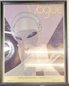 Original VOGUE Magazine Cover April 1927 Eduardo Garcia Benito Framed - Picture 1 of 6