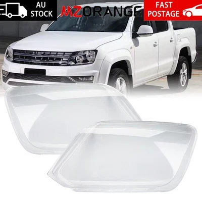 Left+Right Headlight Lens Shell Cover For Volkswagen VW Amarok Ute 2H 2010-2022 - image 1 of 4