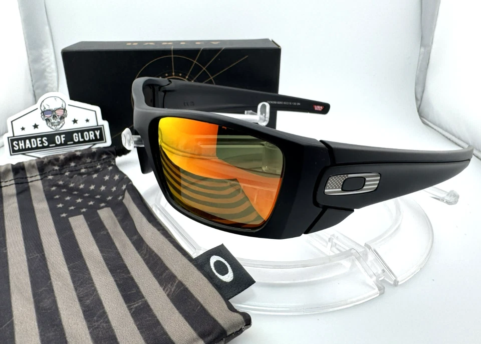 OAKLEY FUEL CELL SI MATTE BLACK USA FLAG BLUE GALAXY POLARIZED SUNGLASSES OO9096