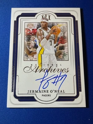 2024-25 National Treasures Jermaine O'Neal Archives AUTO /49 Indiana Pacers - Image 1 of 2
