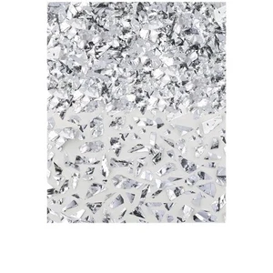1 confezione di confetti in lamina triturata scintillante argento - 1,5 oz - Foto 1 di 4
