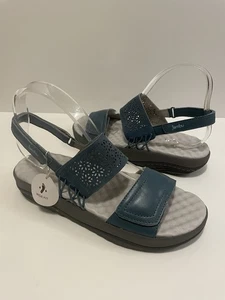 NWOB Jambu Alba Blue Sandals Size 9M Wide Fit - Picture 1 of 7
