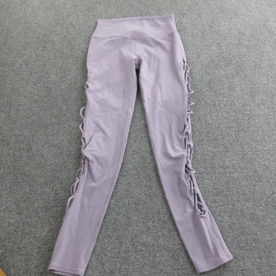 Leggings Alo Yoga para mujer medianos morados tiro alto corte de celosía lateral Foto 1 de 4