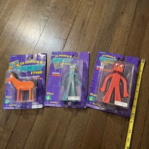 3 Collectible toy Blockhead Pokey Gumby 1995 - Picture 1 of 7