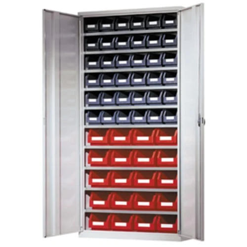 Magazinschrank f. Sichtlagerkästen, 1950x950x400 mm, Türen und Böden wählbar - Bild 1 von 1