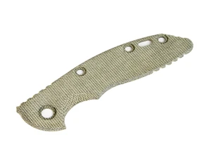 RICK HINDERER Knives Smooth OD Green Micarta Handle Scale for 3" XM-18 Knife - Foto 1 di 2