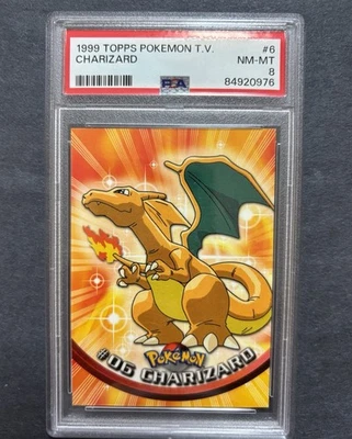 Pokemon-1999 TOPPS Pokemon T.V. Charizard #6 PSA 8 NM-MT - Image 1 of 2