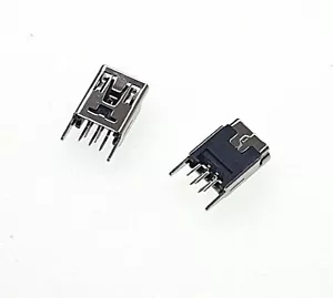 2x Mini USB Type-B Female Port 5-Pin DIP Vertical Leg PCB Socket Connector AU #K - Bild 1 von 4