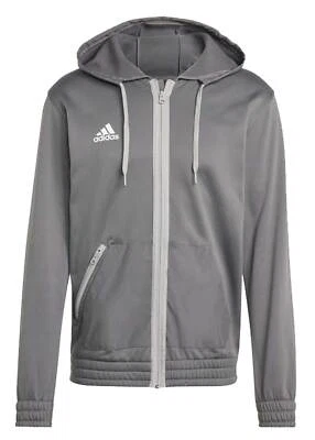 Adidas Men's Full Zip Performance Aeroready Hooded Jacket – Team Grey - Image 1 of 2
