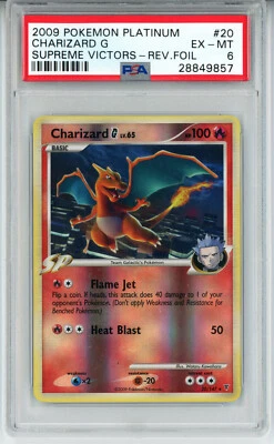 2009 POKEMON SUPREME VICTORS CHARIZARD G #20 REVERSE HOLO PSA 6 EX #28849857 - Image 1 of 2