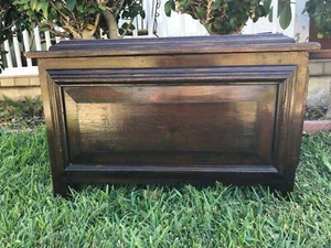 Vintage Midcentury Solid Wood Chest Table - Picture 1 of 12