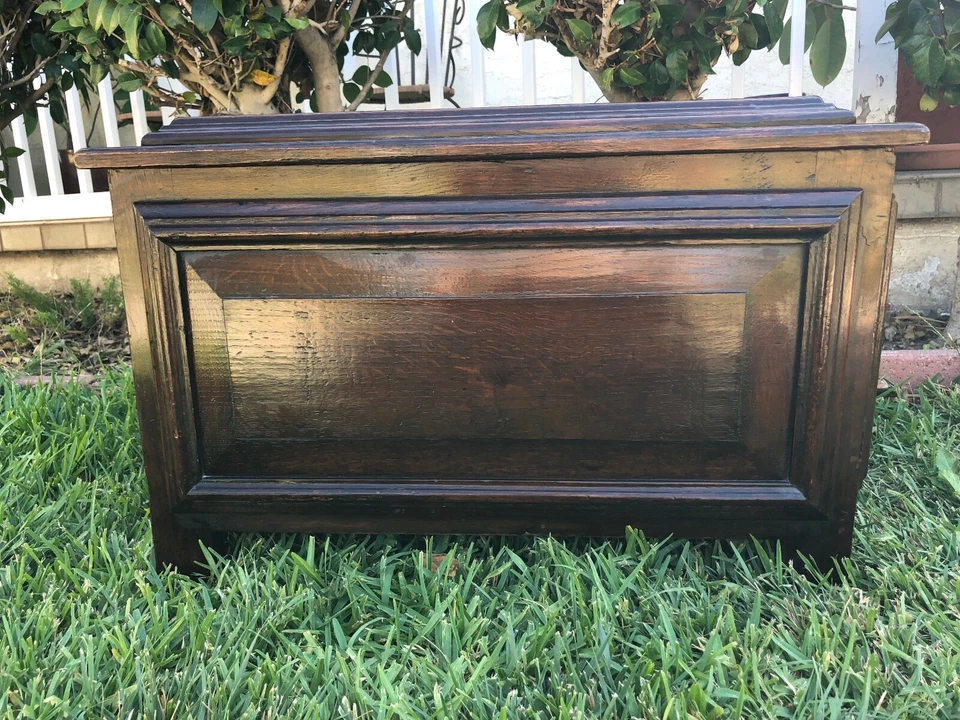 Vintage Midcentury  Solid Wood Chest Table  - Image 1 of 4