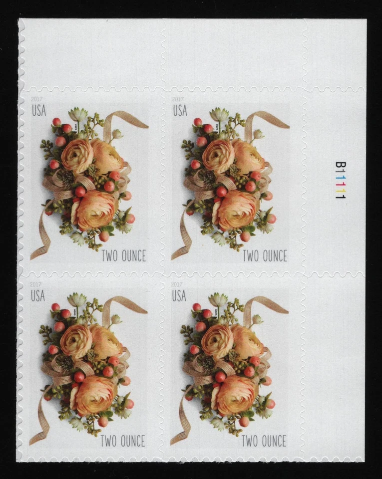 #5200 Corsage, Plate Block [B11111 UR] Mint **ANY 5=FREE SHIPPING** - Image 1 of 1