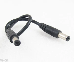 10pcs 5.5x2.1mm Male plug to 5.5x2.1mm Male DC power Supply Adapter Cable 22cm - Picture 1 of 5