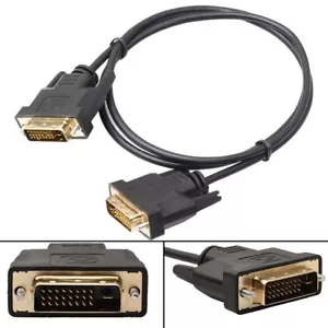 Cable DVI chapado en oro DVI D a DVI-D macho cable de doble enlace adaptador de plomo - Imagen 1 de 5