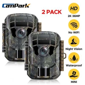2X Campark Mini Wildkamera 36MP 2K IR Nachtsicht Jagdkamera Wildtierkamera DE - Bild 1 von 13