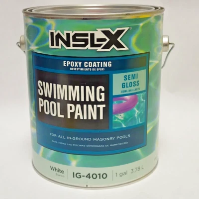 BENJAMIN MOORE Insl-X Semi-Gloss White Epoxy Coating Swimming Pool Paint 1 Gal IG-4010 (Comp B)