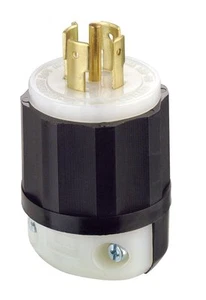 Leviton 2511 20 Amp, 120/208 Volt 3PY, NEMA L21-20P, 4P, 5W, Locking Plug - Picture 1 of 4