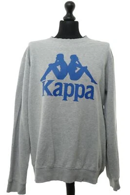 Kappa Uomo Felpa Pullover 2XL Grigio Mélange Collo Rotondo Felpa Con Cotone - Immagine 1 di 4