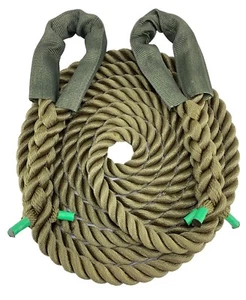 Cuerda de remolque de recuperación de 12 toneladas de nailon verde oliva de 24 mm x 4 metros - 4 x 4, cinética - Imagen 1 de 10