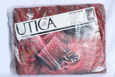 Vintage Yves Saint Laurent Full Flat Sheet No Iron Percale Utica J.p.Stevens New - Image 1 of 4