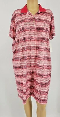 NWT Womens Pink Knit S/S Shirt Dress Riders by Lee Knee Length Breathable Shift - Image 1 of 3